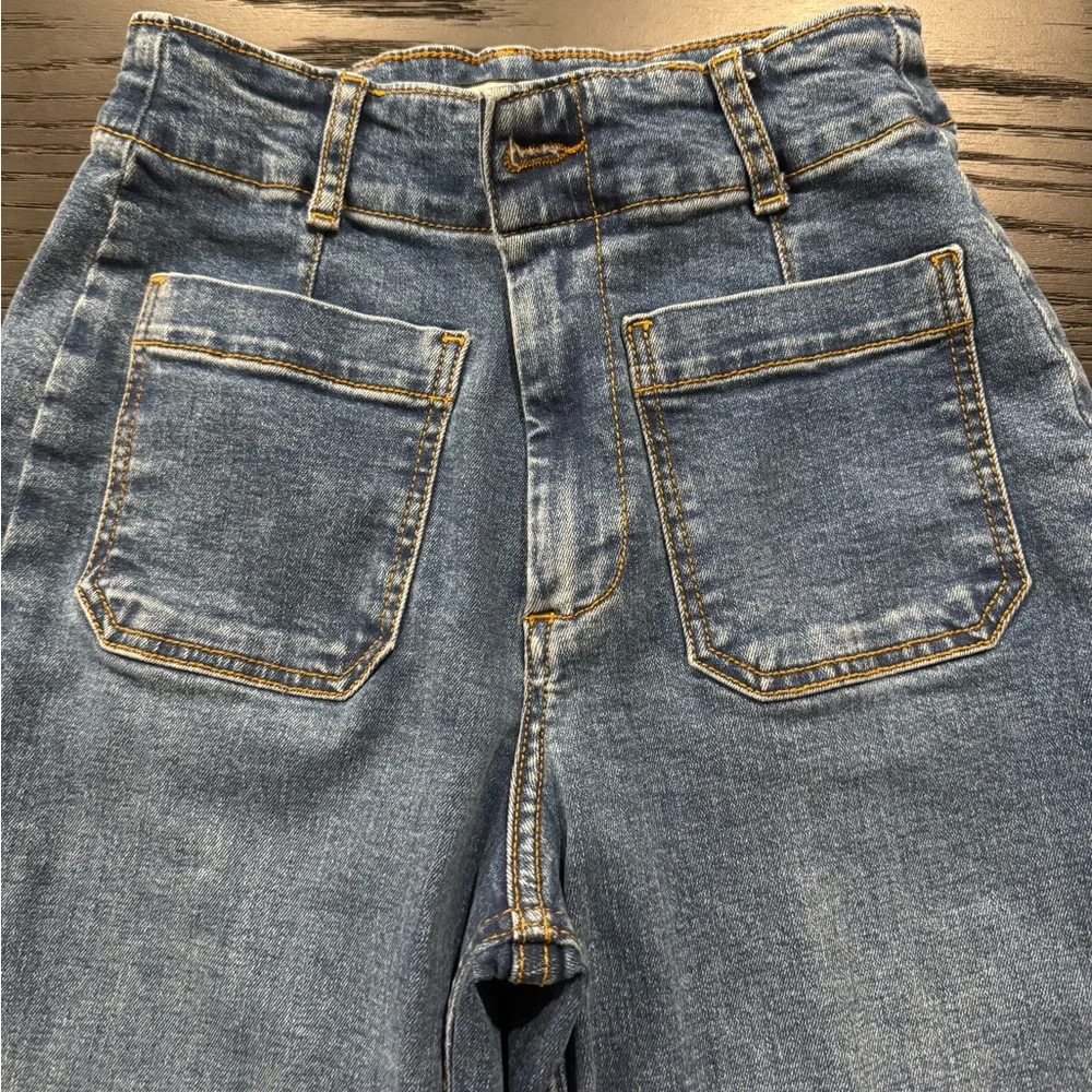 Bagatelle Women's Cropped Ankle Jeans - Faded Blue - Picture 3 of 5